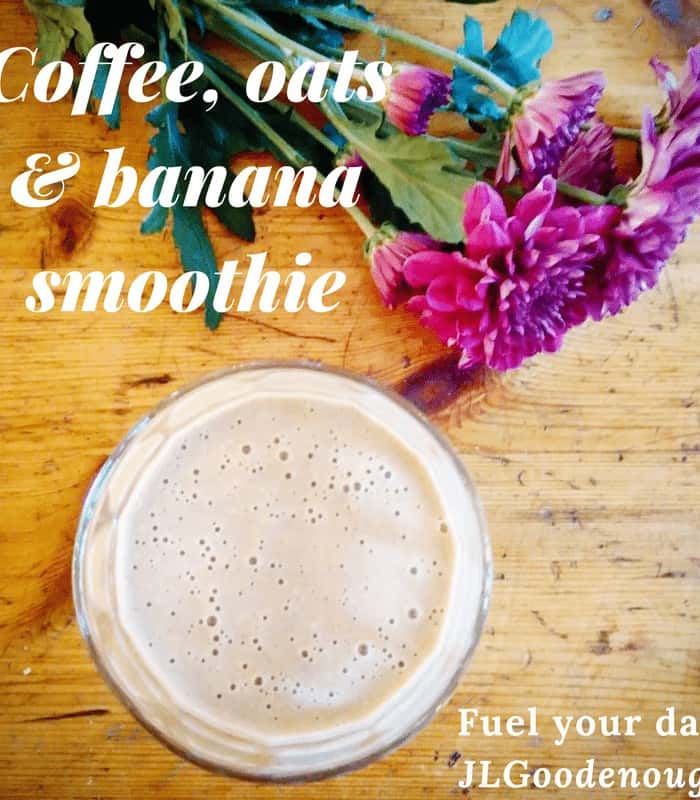 Fuel your day: coffee, oats & banana smoothie