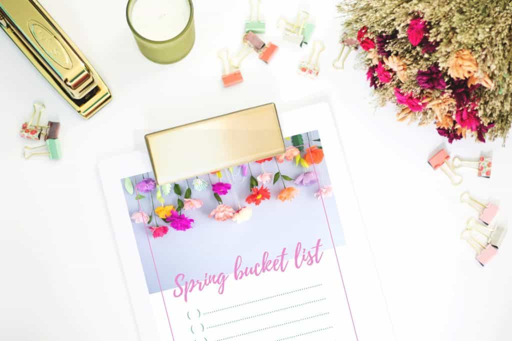 Your own spring bucket list