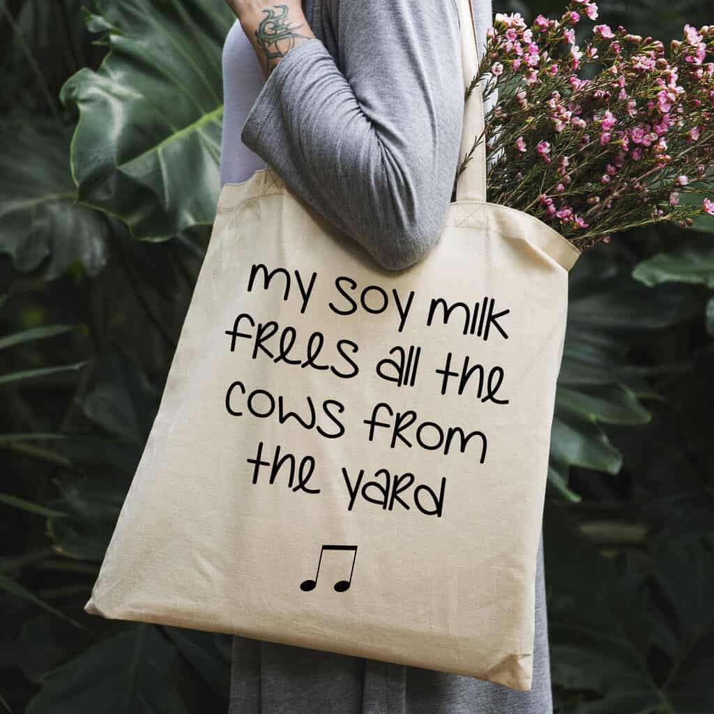 Funny vegan bag