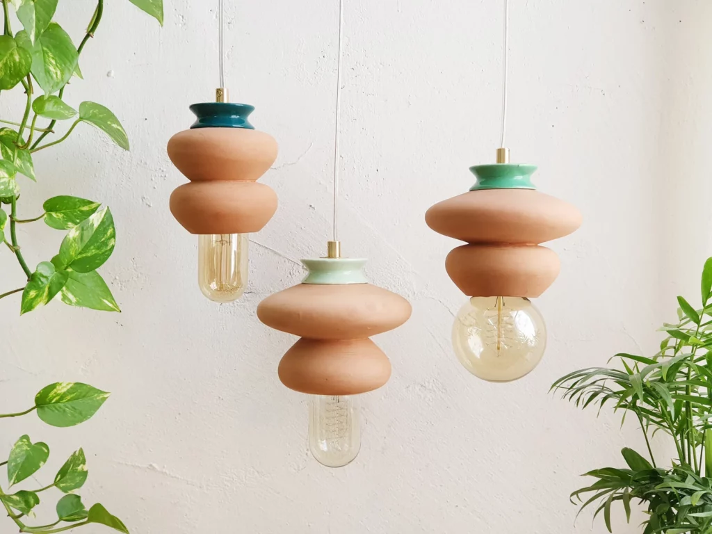 Hanging terracotta ceramic lamp, set of three - 22 natural homeware pieces that are both trendy and timeless