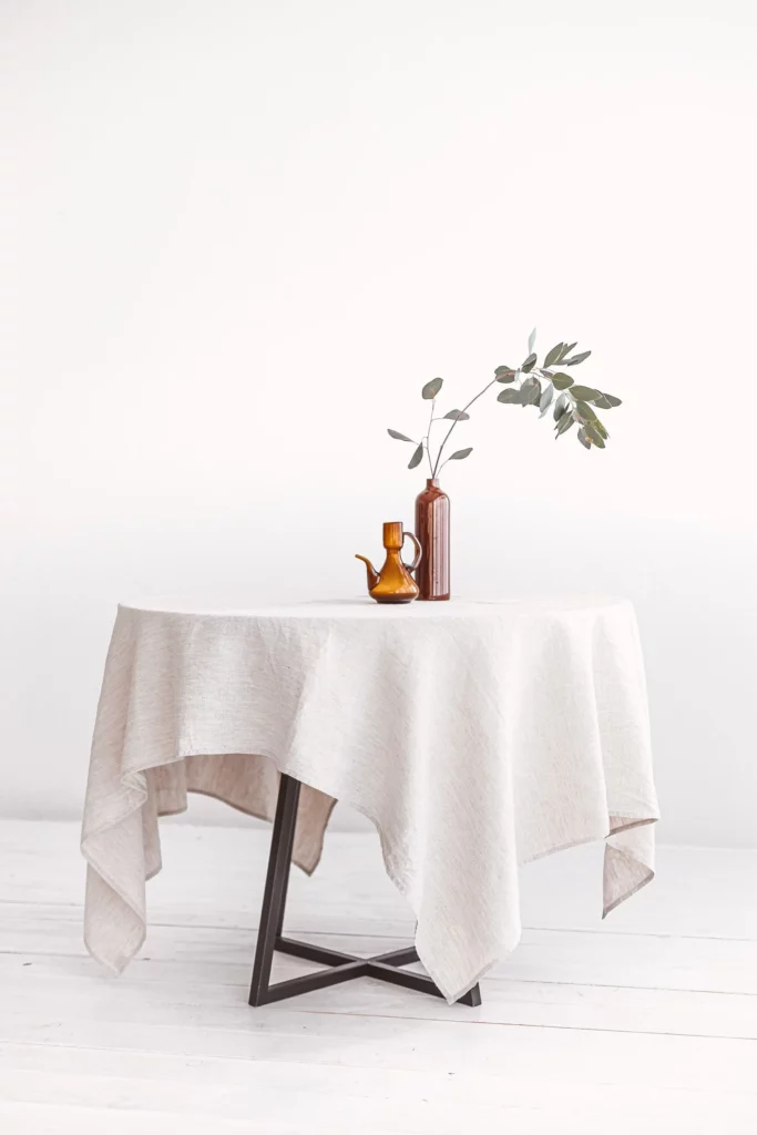 Light grey linen tablecloth - 22 natural homeware pieces that are both trendy and timeless