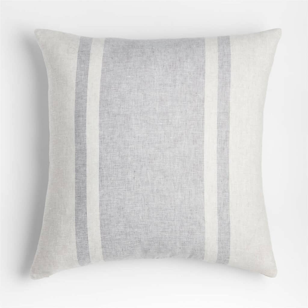 Jackie 23″x23″ grey linen throw pillow cover by Leanne Ford - 22 natural homeware pieces that are both trendy and timeless