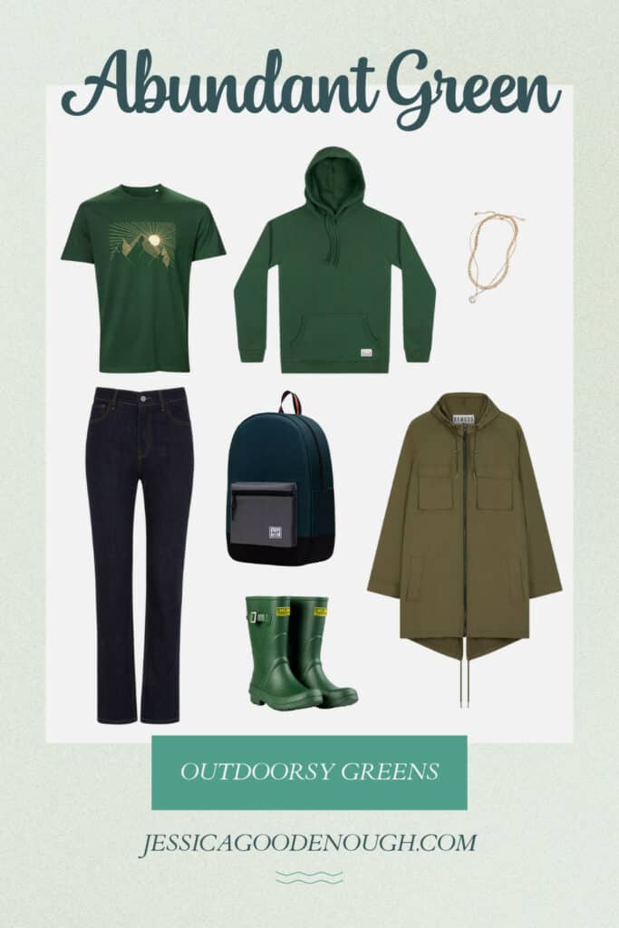 Wear green in autumn - Abundant green outfit