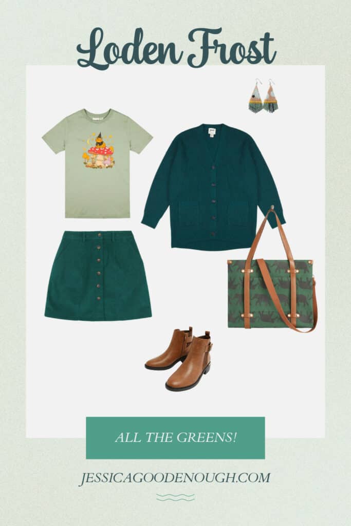 Wear green in autumn - Loden frost outfit