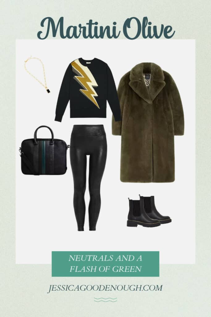 Wear green in autumn - Martini olive outfit