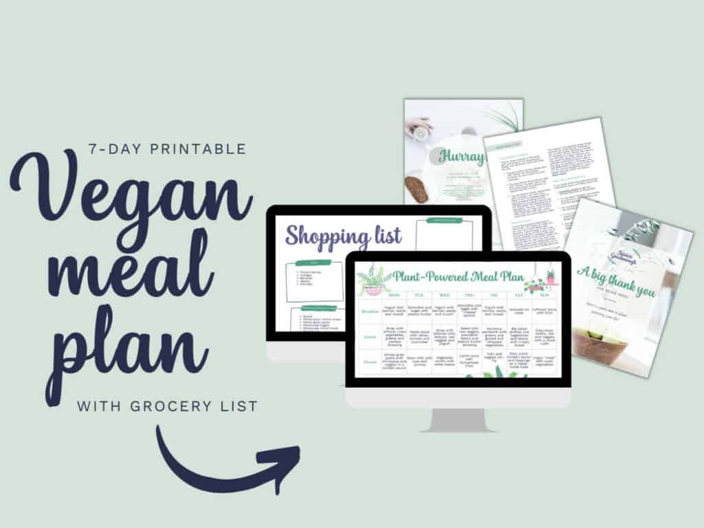 Seven day printable meal plan with grocery list