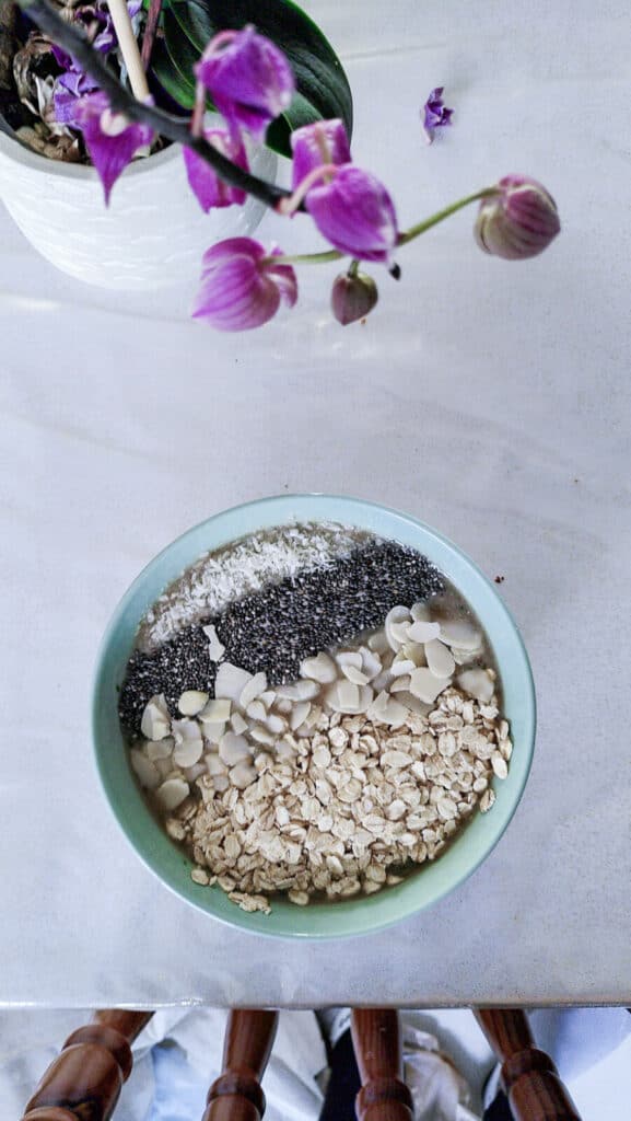 Smoothie bowl  - whole food plant-based breakfast