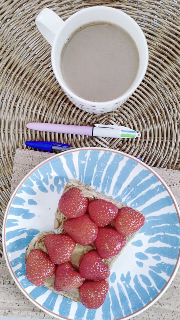 Berries on toast - whole food plant-based breakfast