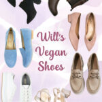 a group of shoes on a purple background